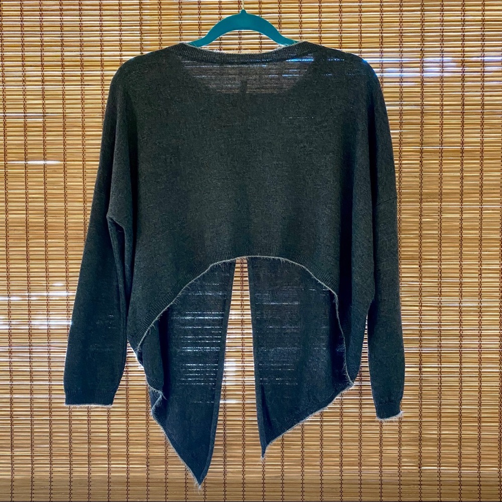 Anthropologie RAGA Cropped Open-Back Sweater